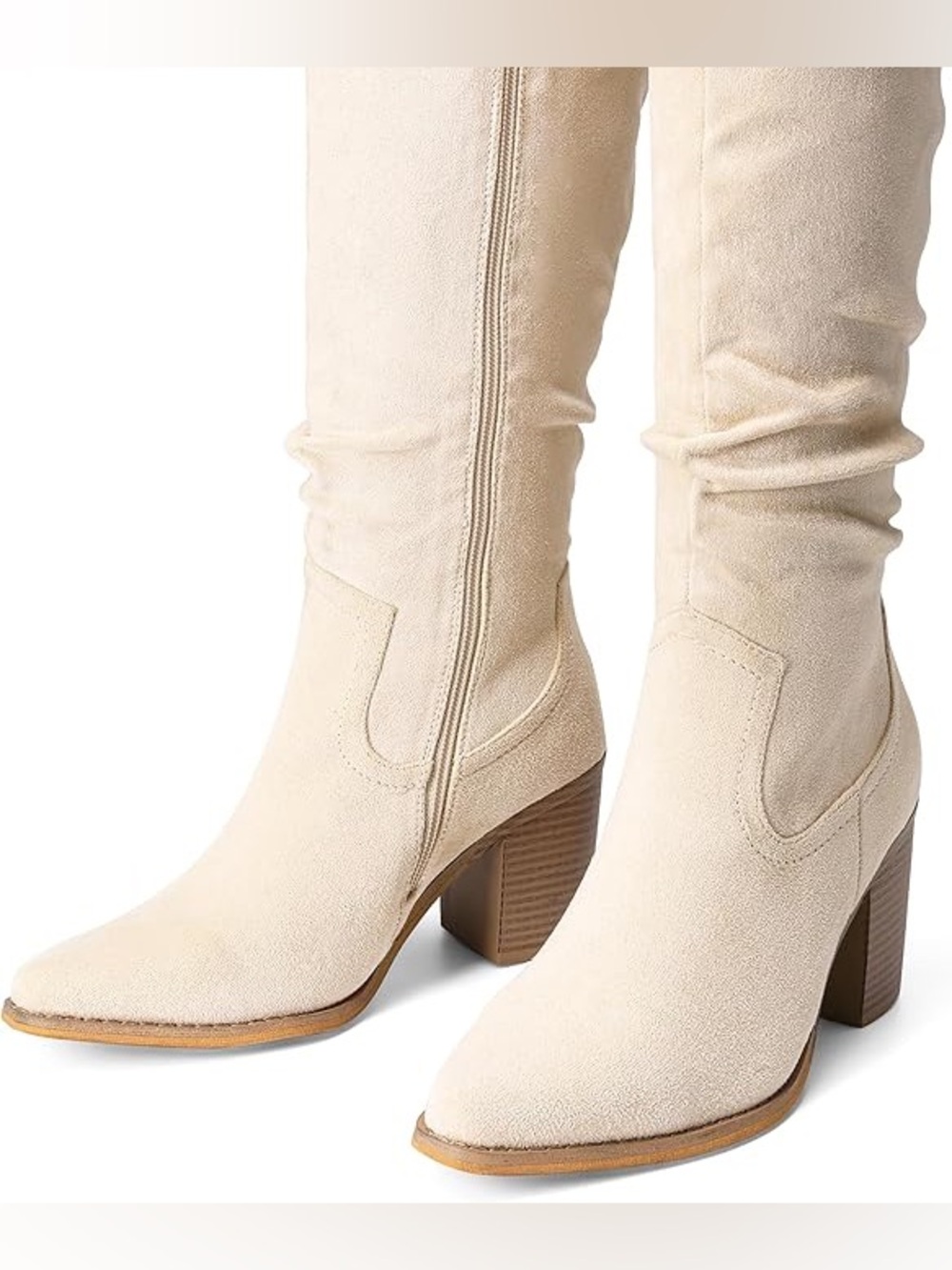 EUC! Dream Pairs Women's Faux Suede Slouchy Knee-High Boots size 10